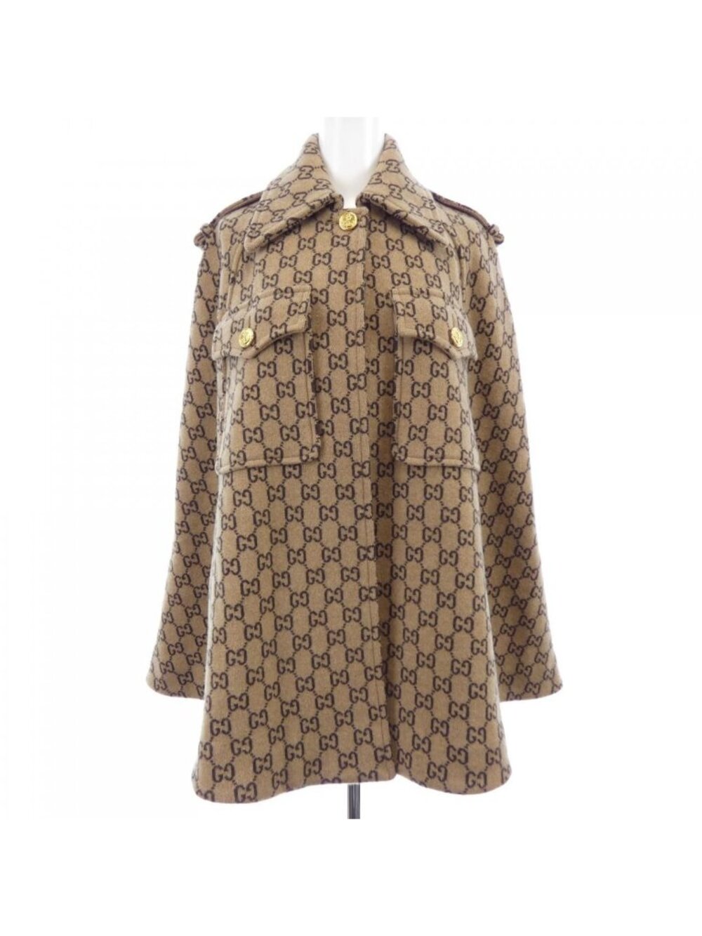 Gucci GG Wool Cape Pattern